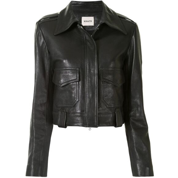 Khaite Black Jackets - Leather Jackets Women - Picture 1 of 5
